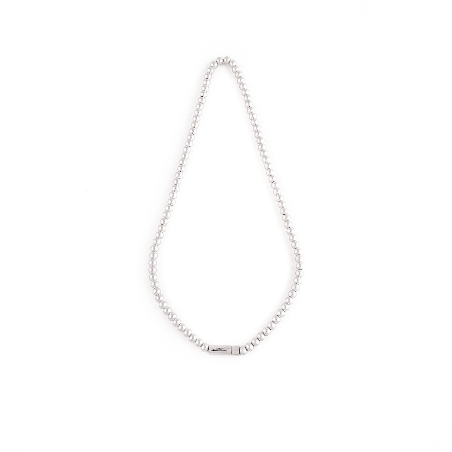 Silver Brushed 5mm Necklace